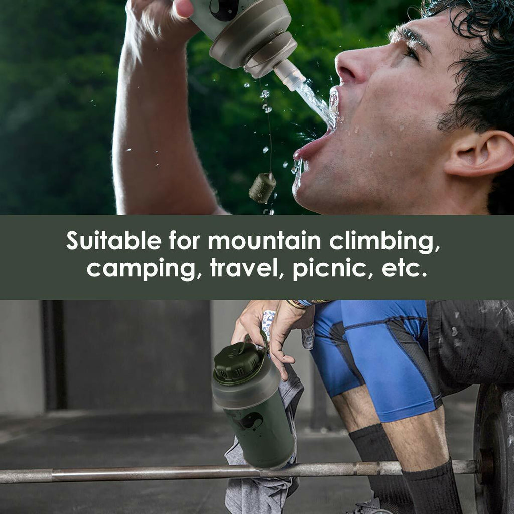 Collapsible Filtered Water Bottle — 26oz