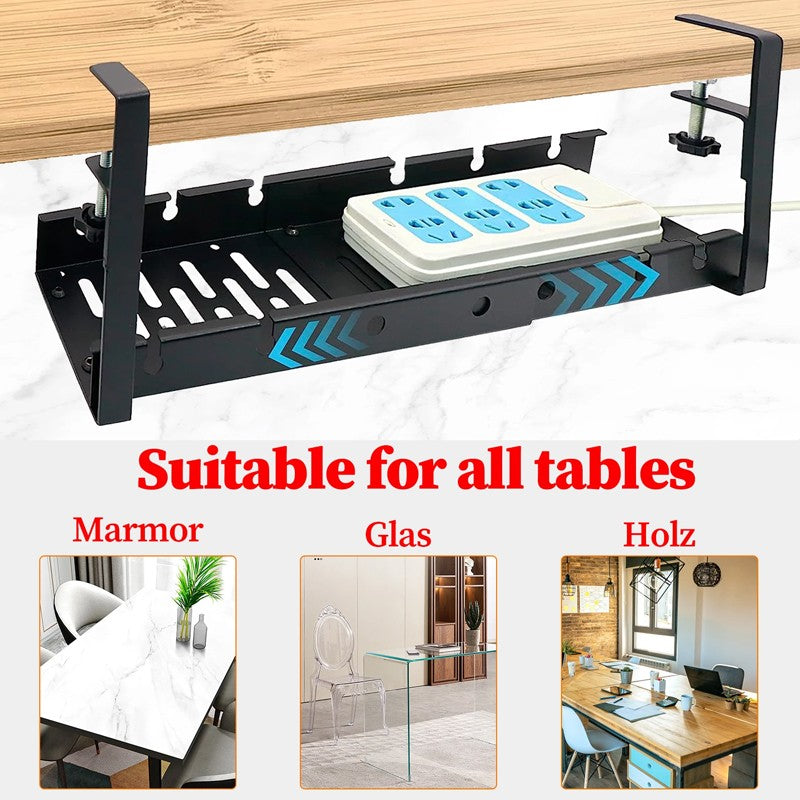 Under-Desk Cable Management Tray