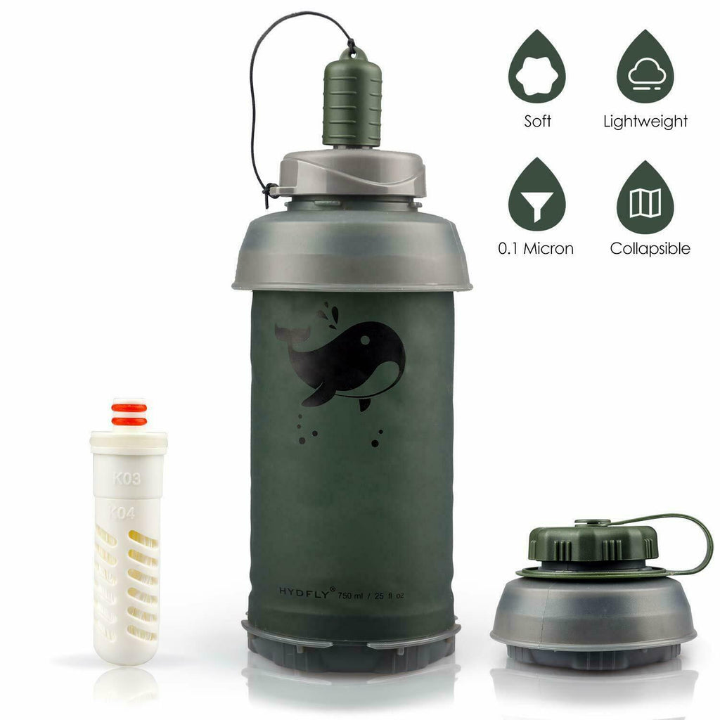 Collapsible Filtered Water Bottle — 26oz