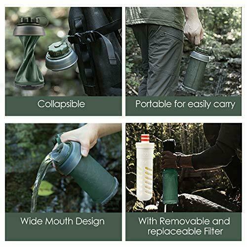 Collapsible Filtered Water Bottle — 26oz